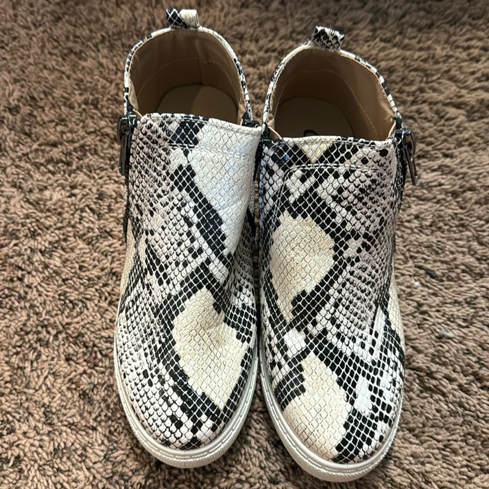Outwoods snake skin ankle boots